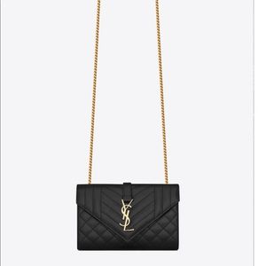 YSL ENVELOPE SMALL BAG IN MIX MATELASSÉ LEATHER